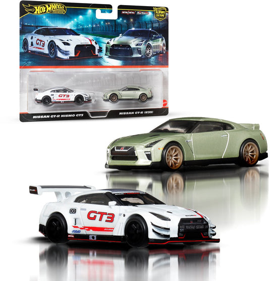 Hot wheels premium car culture et van 2 - nissan gt-r nismo gt3 en nissan gt-r r35