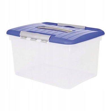 Curver optima opbergbox - 15 liter - kunststof - transparant blauw