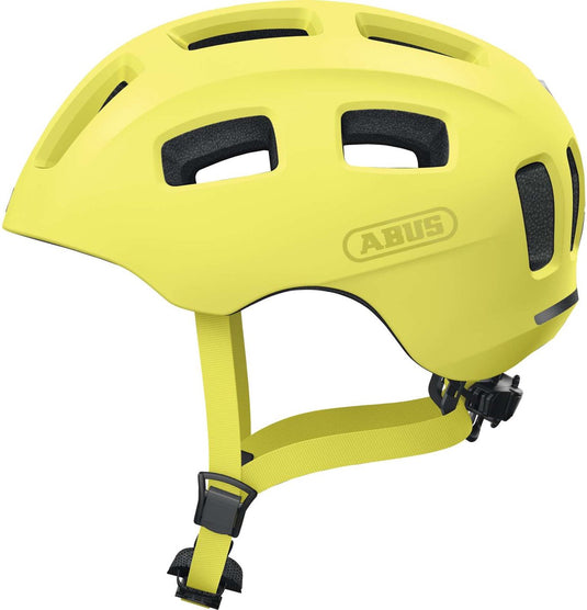 Abus fietshelm youn-i 2.0 mono yellow m - 52-57 cm - geel - geschikt voor gebruik op elektrische fietsen - stadsfietsen - 260 g