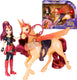 Unicorn academy , valentina cinder met vleugelmagie, beweegbare pop van 11,4 cm en eenhoorn met vleugels van 12,7 cm, 4 accessoires, poppen en eenhoornspeelgoed, verjaardagscadeaus