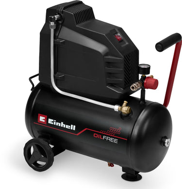 Einhell elektrische compressor tc-ac 190 24 8 i of - 1500 w - 8 bar - 24 l tank - aanzuigcapaciteit: 190 l min - olievrij