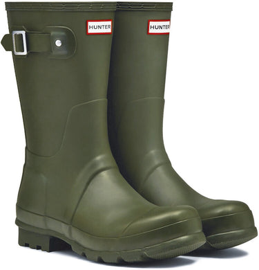 Hunter - regenlaarzen voor heren - original short - olijfgroen - maat 44eu