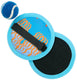 Eddy toys klittenband vangspel met bal - 2 klittenband vangers en tennisbal - buitenspeelgoed - blauw