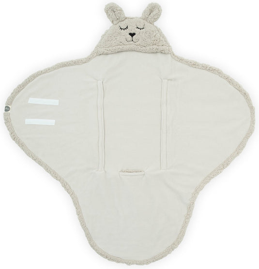 Jollein baby wikkeldeken - bunny - nougat - 100x105cm