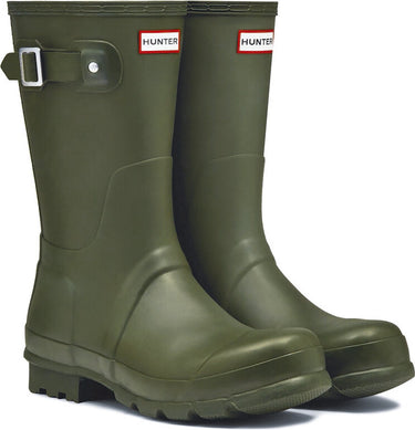 Hunter - regenlaarzen voor heren - original short - olijfgroen - maat 47eu