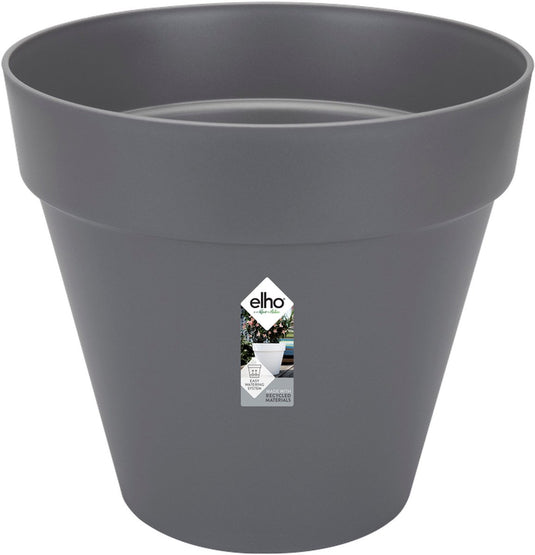 Elho loft urban rond 60 - grote bloempot voor buiten - waterreservoir - 100% gerecycled plastic - ø 58.0 x h 54.0 cm - antraciet