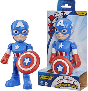Marvel spidey and his amazing friends supersized captain america speelfiguur