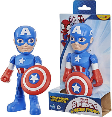 Marvel spidey and his amazing friends supersized captain america speelfiguur