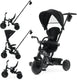 Qplay elite platinum driewieler met duwstang 6 in 1 - zwart