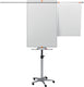 Nobo impression pro stalen mobiele flipover - met uitschuifbare armen en zwenkwielen- inclusief marker - wit
