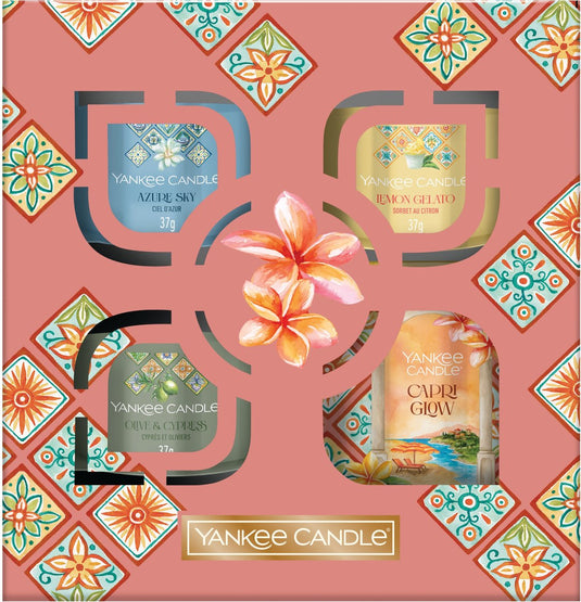 Yankee candle - hello italy - kleine geurkaars 3 filled votive gift set - geurkaars cadeauset