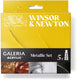 Winsor newton 2190617 galeria acryl metallic set – 5x60ml | glanzende acrylverf voor metallic effecten