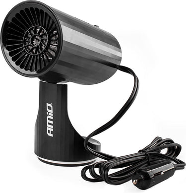 Amio autokachel raamontdooier - voorruitverwarming - verwarming ventilator - 12 volt 150w - zwart