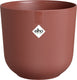 Elho jazz rond 19 bloempot voor binnen - woonaccessoire van 100% gerecycled plastic - ø 18.9 x h 17.6 cm - toscaans rood