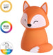 Eglo castellino vos nachtlampje kinderen baby - draadloos - 15 cm - oranje - rgb wit licht - oplaadbaar - touch bediening