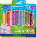 Staedtler peppa pig x noris junior 3-in-1 kleurpotlood - set 12 st