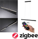 Paulmann led-hanglamp smart home zigbee 3.0 aptare 2700k dimbaar 2x2400lm 2x18w zwart geborsteld
