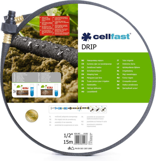 Cellfast irrigatieslang drip 15m slang voor economische en precieze irrigatie van planten