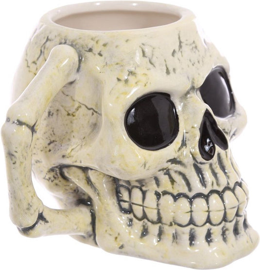 Puckator beker mok - schedelvorm - skull bones - dolomiet keramiek - 460ml