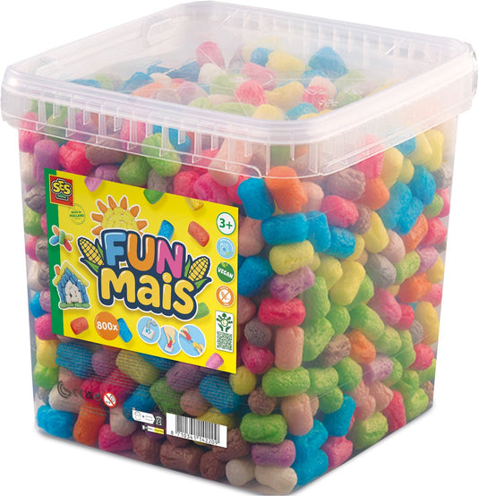 Ses creative funmais - knutselen - vegan glutenvrij - goed uitwasbaar - voor kinderen vanaf 3 jaar - emmer met 800 stuks