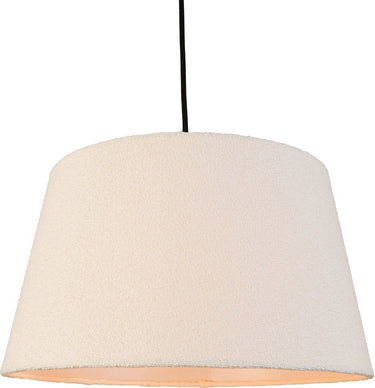 Eglo febres hanglamp - e27 - ø 35 cm - zwart wit - teddy stof