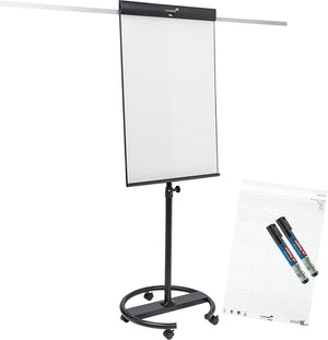 Legamaster sketch pro mobiele flipover ronde voet - inclusief sketch eco-papierblok met raster 2 edding 31 ecoline flipchart markers