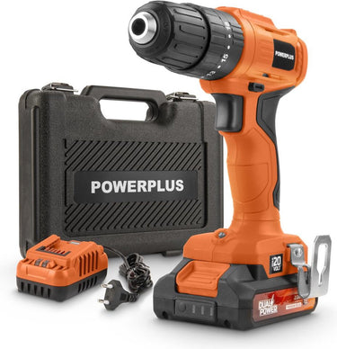 Powerplus dual power accu schroef- en klopboormachine powdpo1110 - schroeven, klopboren en boren - 20 v, 30 nm, met accu en lader