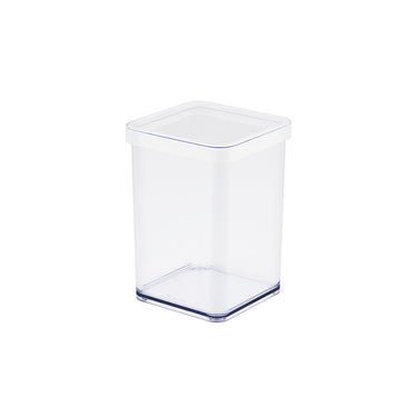 Rotho loft voedselbewaardozen - met witte siliconenafdichtring - 1 liter - transparant