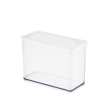 Rotho loft voedselbewaardozen - met witte siliconenafdichtring - 2,1 liter - transparant