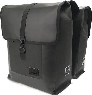 Fastrider jaxx dubbele fietstas trend waterdicht - zwart - 28l per tas