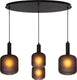 Lucide eloise - hanglamp - 4xe27 - zwart