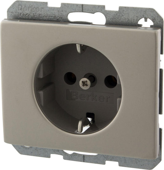 Berker k5 inbouw stopcontact - 1-voudig - rvs