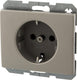 Berker k5 inbouw stopcontact - 1-voudig - rvs