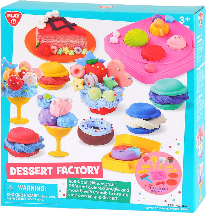 Load image into Gallery viewer, Playgo toetjes fabriek kleiset - 4 kleipotjes
