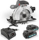 Powerplus powebcss2 cirkelzaag - 18v - incl. 2x batterij 18v 1.5ah + lader