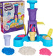 Kinetic sand - softijsjes speelset met 396 g origineel in blauw roze en wit - 2 ijshoorntjes en 2 stuks gereedschap - sensorisch speelgoed
