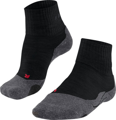 Falke tk2 short anti-blaar dik wol functioneel materiaal wandelsokken dames zwart - maat 35-36