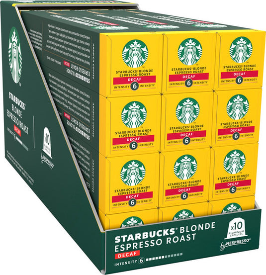 Starbucks by nespresso capsules blonde espresso roast decaf - 10 koffiecups x 12 doosjes