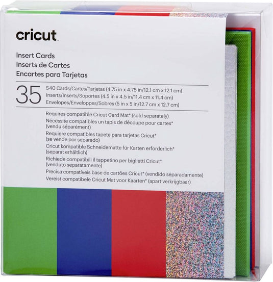 Cricut insert cards rainbow s40 kaartenset rood, blauw, groen