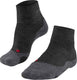 Falke tk2 short anti-blaar dik wol functioneel materiaal wandelsokken dames grijs - maat 41-42