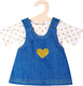 Heless poppenjurk met gouden t-shirt, 35-45 cm