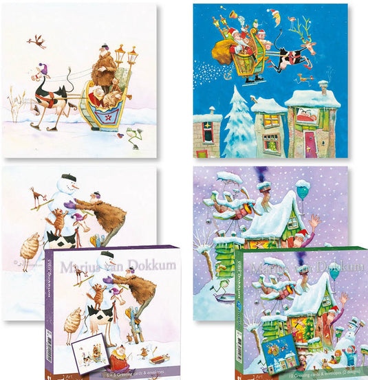 Marius van dokkum kerstkaarten - set 4