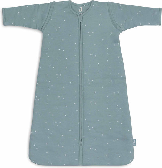 Jollein baby slaapzak winter met afritsbare mouw 110cm - twinkling sea green - winterslaapzak