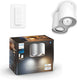 Philips hue pillar opbouwspot - warm- tot koelwit licht - 2 spots - wit - 1 dimmer switch - gu10