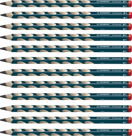 Stabilo easygraph - ergonomisch grafietpotlood - rechtshandig - met extra dikke 3.15 mm kern - doos 12 stuks