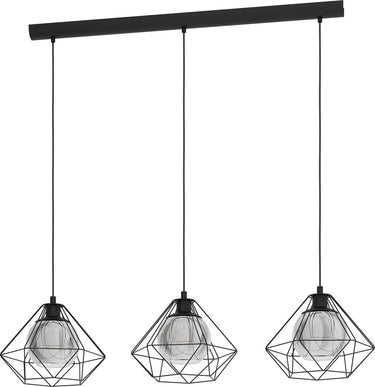 Eglo vernham - hanglamp - e27 - 114,5 cm - zwart