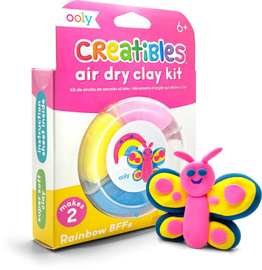 Ooly - creatibles - mini air dry clay kit - rainbow bff's - 4 kleikleuren