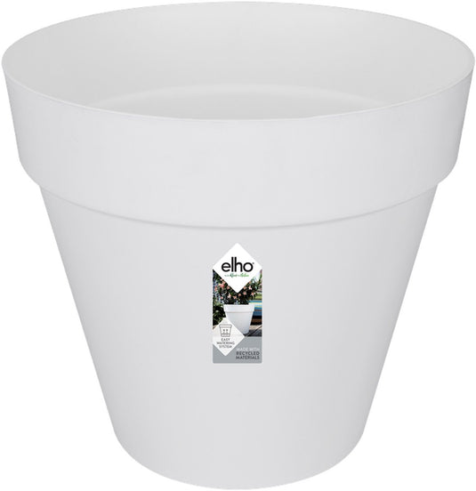Elho loft urban rond 60 - grote bloempot voor buiten - waterreservoir - 100% gerecycled plastic - ø 58.0 x h 54.0 cm - wit