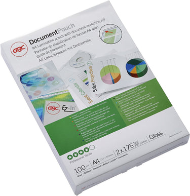 Gbc lamineerhoezen high density a4 216x303mm 2 x 175 (350) micron