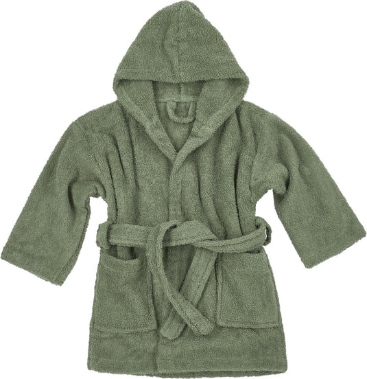 Meyco baby uni badjas - badstof - forest green - 98 104